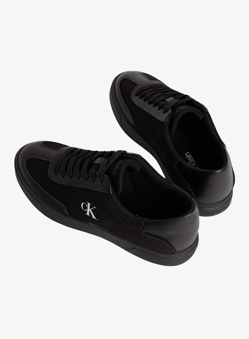 Calvin Klein Triple Black Brooke - Canvas Signature Logo Trainers for Women | Best Price UAE